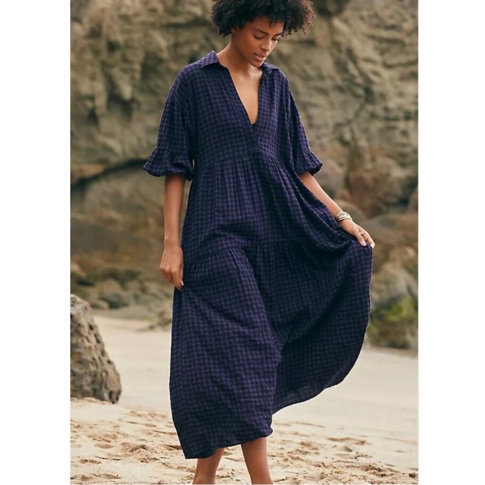 Anthropologie Carolita Printed Tiered Shirt Dress